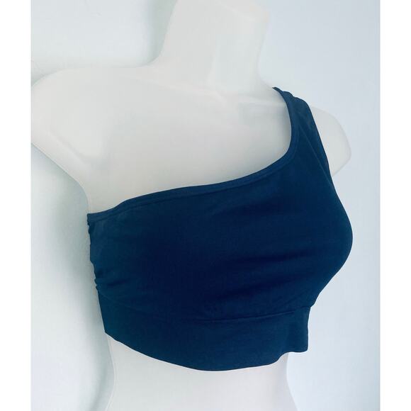 Victoria's Secret PINK Active Bra One Shoulder Navy Blue Medium NWOT - Picture 2 of 6